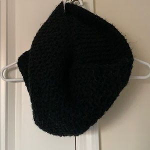 Black, knit infinity scarf